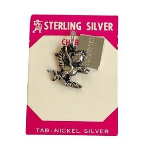 Vintage Eagle Colorado Charm Sterling Silver Bird Pendant Tony Dainty NOS NWT